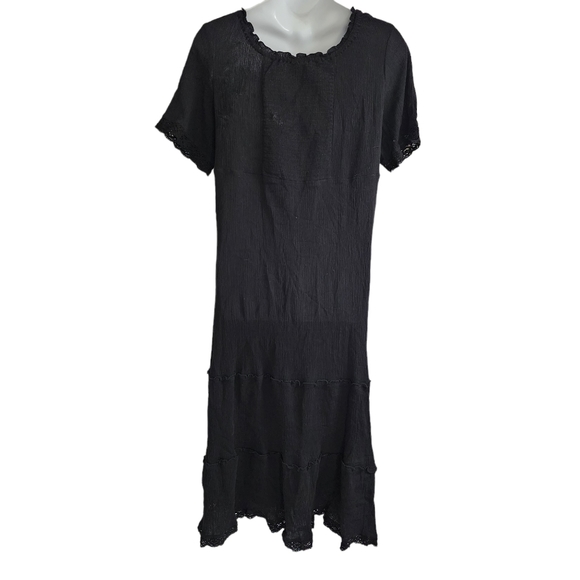 Ellos black gauze maxi dress NWT - Picture 6 of 8